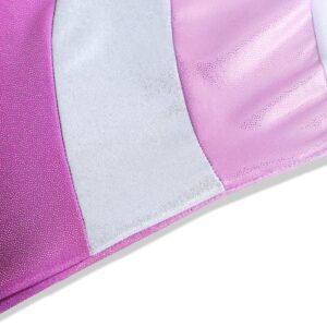 DAXIANG Gymnastics Leotards for Girls, Big Kid Leotard for Girls Gymnastics Outfit Purple Shorts Dance Clothes Unitard Biketards Sparkle