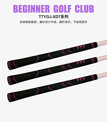 Left Handed Golf Club #7 Golf Club Putters Women Men Golf Practice Carbon Steel Shaft Golf Rod Golf Sports (Blue,Steel Shaft)