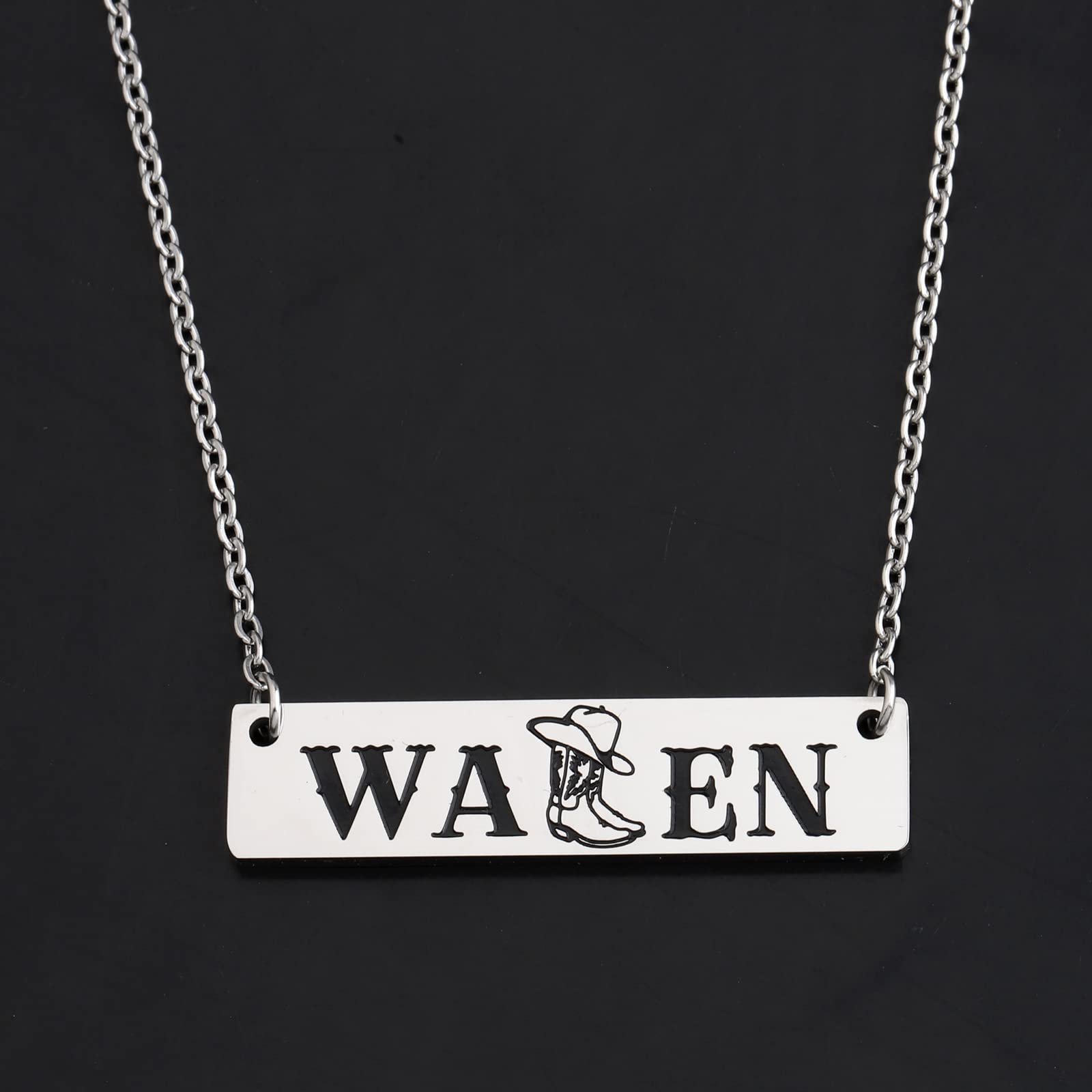 OKEYCH Country Music Inspired Necklace Western Women Gift Western Jewelry Western Merch Country Music Lover Gift (MW Necklace)