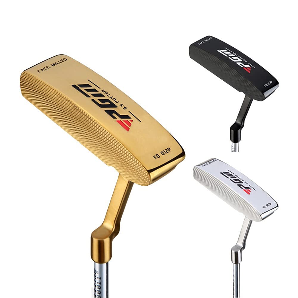 Golf Clubs Left Hand/Right Handed Putter Flex R 950 Steel Shaft Steel Men's Sports Golf Training Aids Golf Putters (Gold,Left Hand)