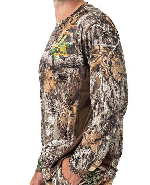 Realtree Max-7/Edge Camo Reversible Long Sleeve Performance Shirts for Hunting | Limited Edition