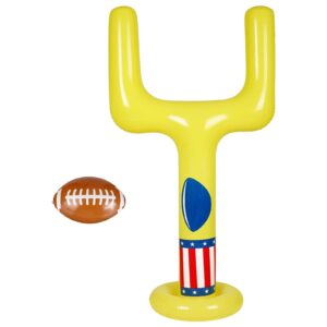 inflatable jumbo football set inflatable football goal with ball football target football goal post football accessories outdoor sport football toys for practice and fun (cute y-frame,54.33 inch)