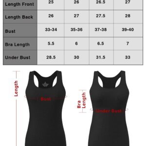 Vislivin Womens Tank Tops with Shelf Bra Racerback Tank Top Stretch Undershirts 3 Packs Bl/Dark Gray/Dark Gray S