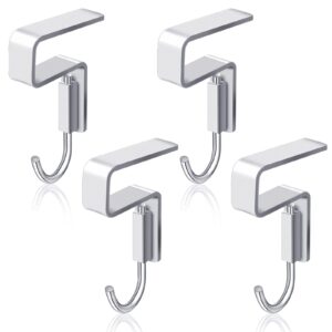 student purse table hook desk office bag hook nail free purse hanger aluminium alloy purse holder handbag hook hanger holder bag hanger for table hanging storage decor (4 pcs, 2.6 cm/ 1.02 inches)