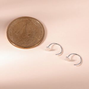 AoedeJ Sterling Silver Half Hoop Earrings Tiny Huggie Hoop Cartilage Earrings Small Comfy Half Hoop Earrings for Women (Style 2)