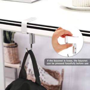 Student Purse Table Hook Desk Office Bag Hook Nail Free Purse Hanger Aluminium Alloy Purse Holder Handbag Hook Hanger Holder Bag Hanger for Table Hanging Storage Decor (4 Pcs, 2.6 cm/ 1.02 Inches)