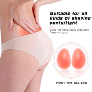 Tarpop 2 Pairs Butt Pad Silicone Butt Lift Pads 0.8 Inch Oval Hip Pads Butt Removable Buttock Padding for Bigger Butt (Small)