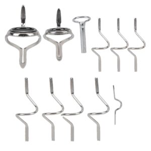 Fishing Rod Guides Fishing Rod Repair Kit Fishing Pole Eyes Replacement Kit Baitcasting/Spinning Rod Guides Stainless Steel Guides Fishing Rod Tips Fishing Rod Eyelets Frames Fly Rod Set