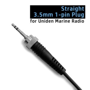 NEWASHAN Handheld Microphone for Uniden 2 Way VHF Marine Radio MHS125 MHS135 MHS350 UH073 UH075 UH076 UH078 Walkie Talkie 2.5mm Long pin Shoulder Lapel Speaker Mic with Swivel Back Clip