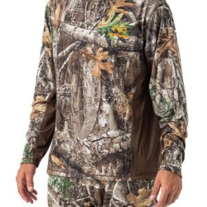 Realtree Max-7/Edge Camo Reversible Long Sleeve Performance Shirts for Hunting | Limited Edition