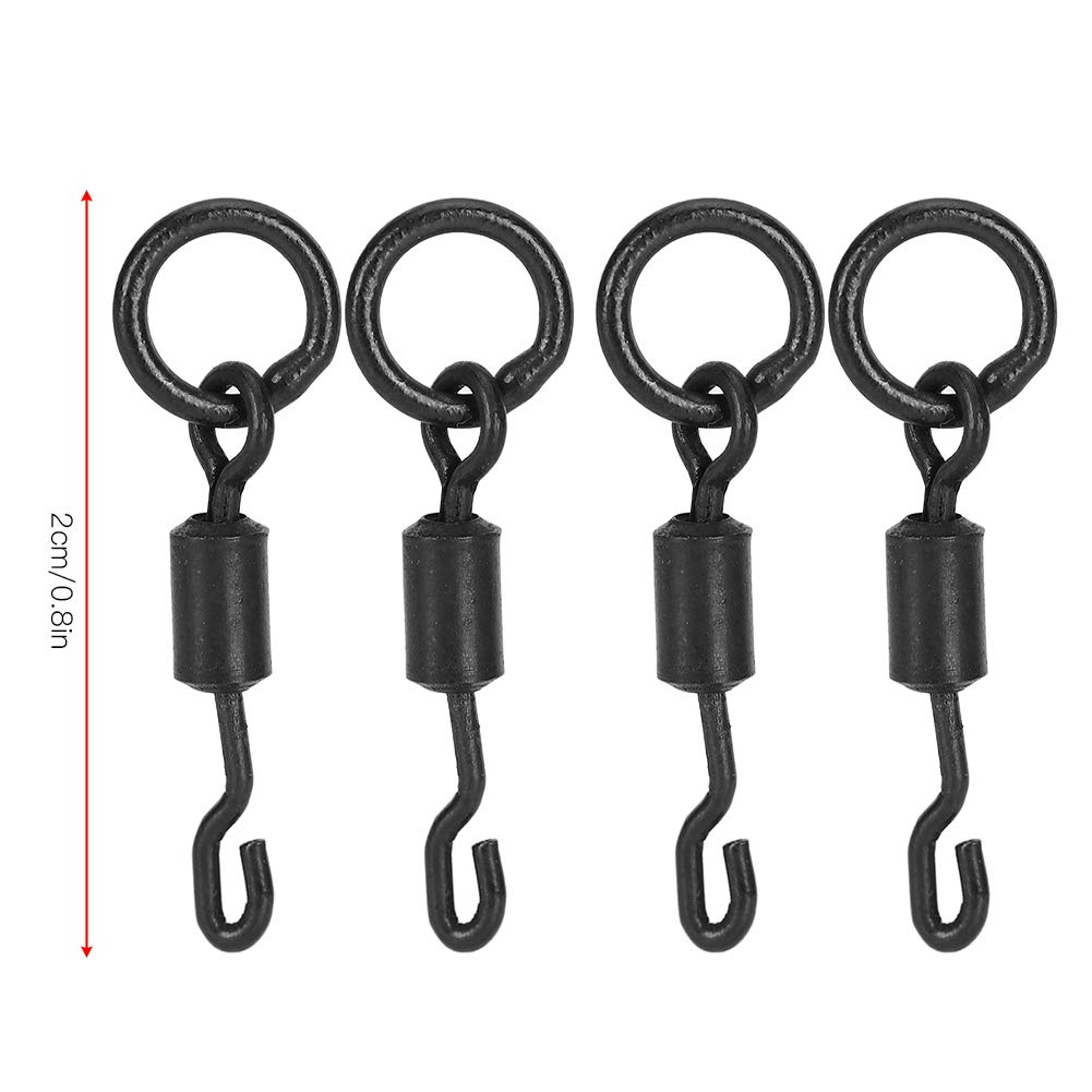 ZPSHYD 60pcs Fishing Swivel, Spinner Swivels Connector Single Hook Barrel Swivels with Snap Fishing Tackle Accessories