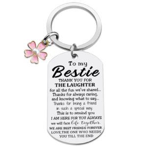 ibiwe Bestie Gifts for Women Friend Gifts for Women Unique Friendship Gifts for Women Friends Female Keychain Birthday Key Chain Good True Friend Bff Great Gifts Ideas Galentine's Day