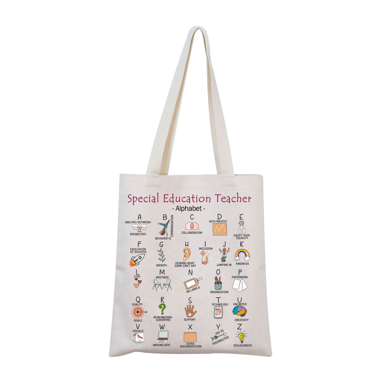 MNIGIU Special Education Teacher Gift Autism Teacher Gift Tote Bag Sped Teacher Appreciation Gift SPED Gift (Shopping bag)