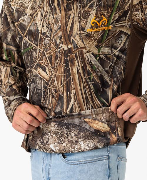 Realtree Max-7/Edge Camo Reversible Long Sleeve Performance Shirts for Hunting | Limited Edition