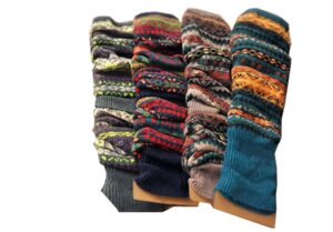 lucky staryuan women wool knit leg warmer boot warmer(4pairs)