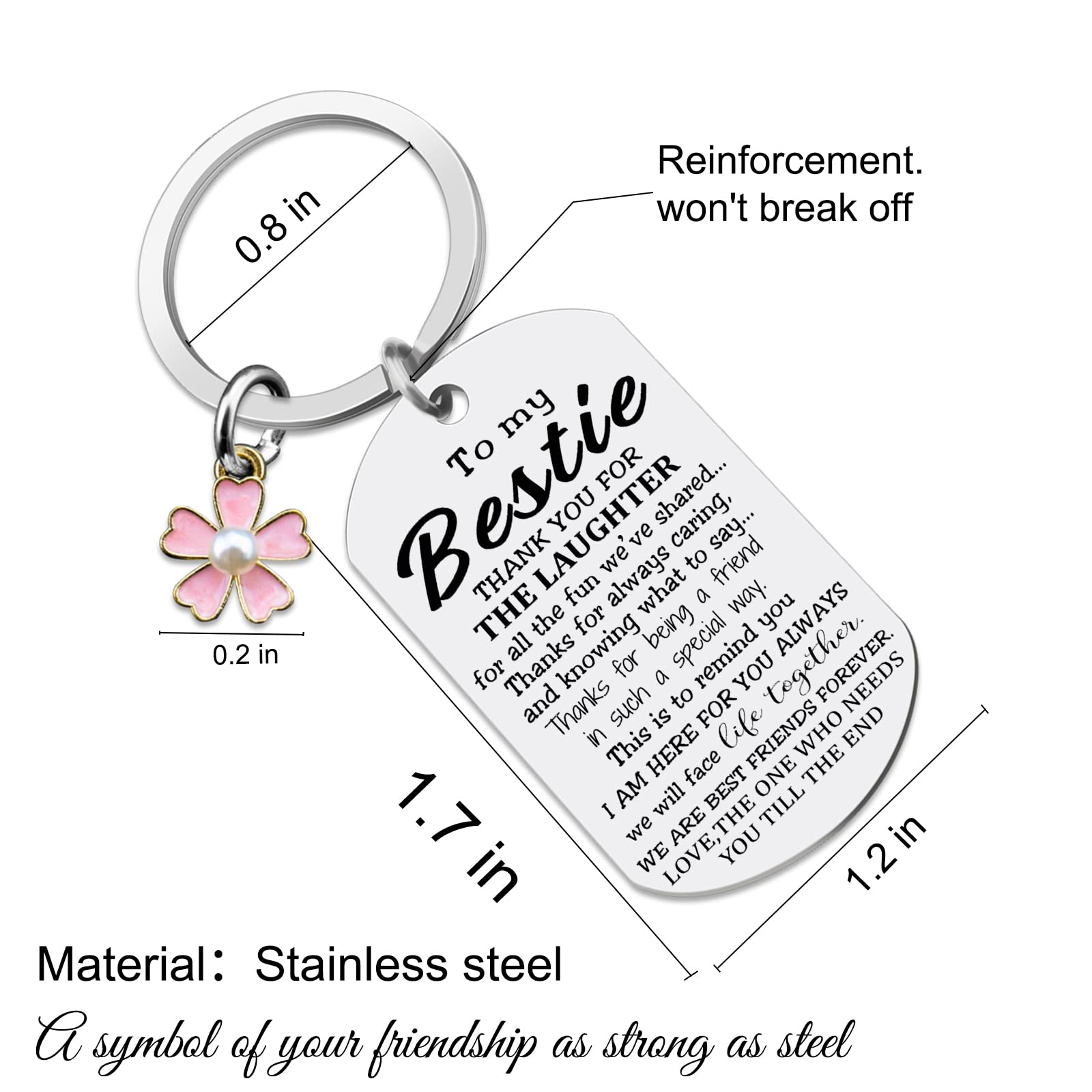 ibiwe Bestie Gifts for Women Friend Gifts for Women Unique Friendship Gifts for Women Friends Female Keychain Birthday Key Chain Good True Friend Bff Great Gifts Ideas Galentine's Day