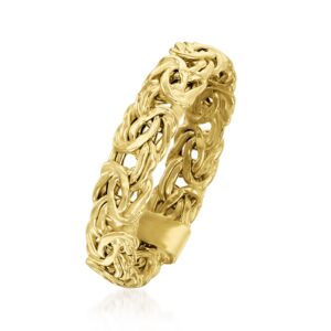 Canaria 10kt Yellow Gold Byzantine Ring. Size 8