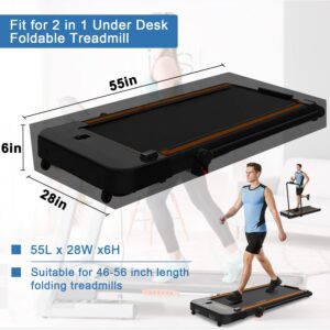 Under Desk Treadmill Cover(Cover Only),Rilime Treadmill Cover for Walking Pad Treadmill Under Desk,55L x 28W x 6H Inch,Black