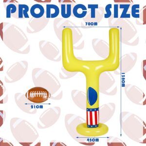 Inflatable Jumbo Football Set Inflatable Football Goal with Ball Football Target Football Goal Post Football Accessories Outdoor Sport Football Toys for Practice and Fun (Cute Y-Frame,54.33 Inch)