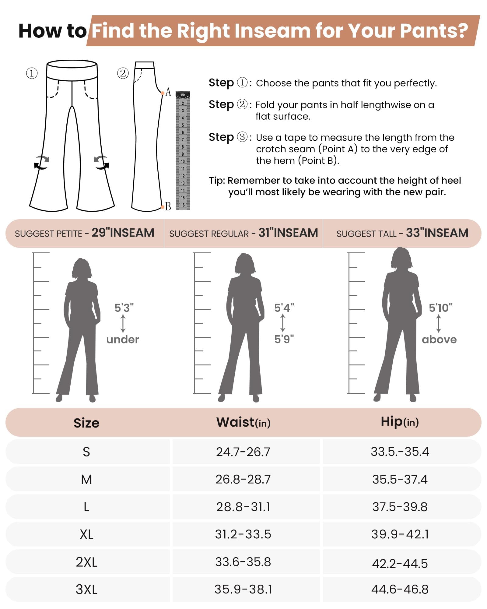 G4Free Womens Fleece Lined Bootcut Pants High Waist Winter Warm Thermal Yoga Dress Pants Stretchy Casual Slacks(Brown,L)