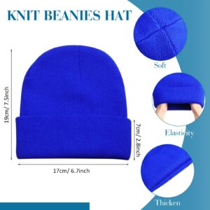 Yahenda 48 Pack Knit Beanies Hats Winter Beanie Hats Warm Knitted Cuffed Skull Cozy Cap for Men Women Unisex, 12 Colors