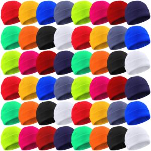 yahenda 48 pack knit beanies hats winter beanie hats warm knitted cuffed skull cozy cap for men women unisex, 12 colors