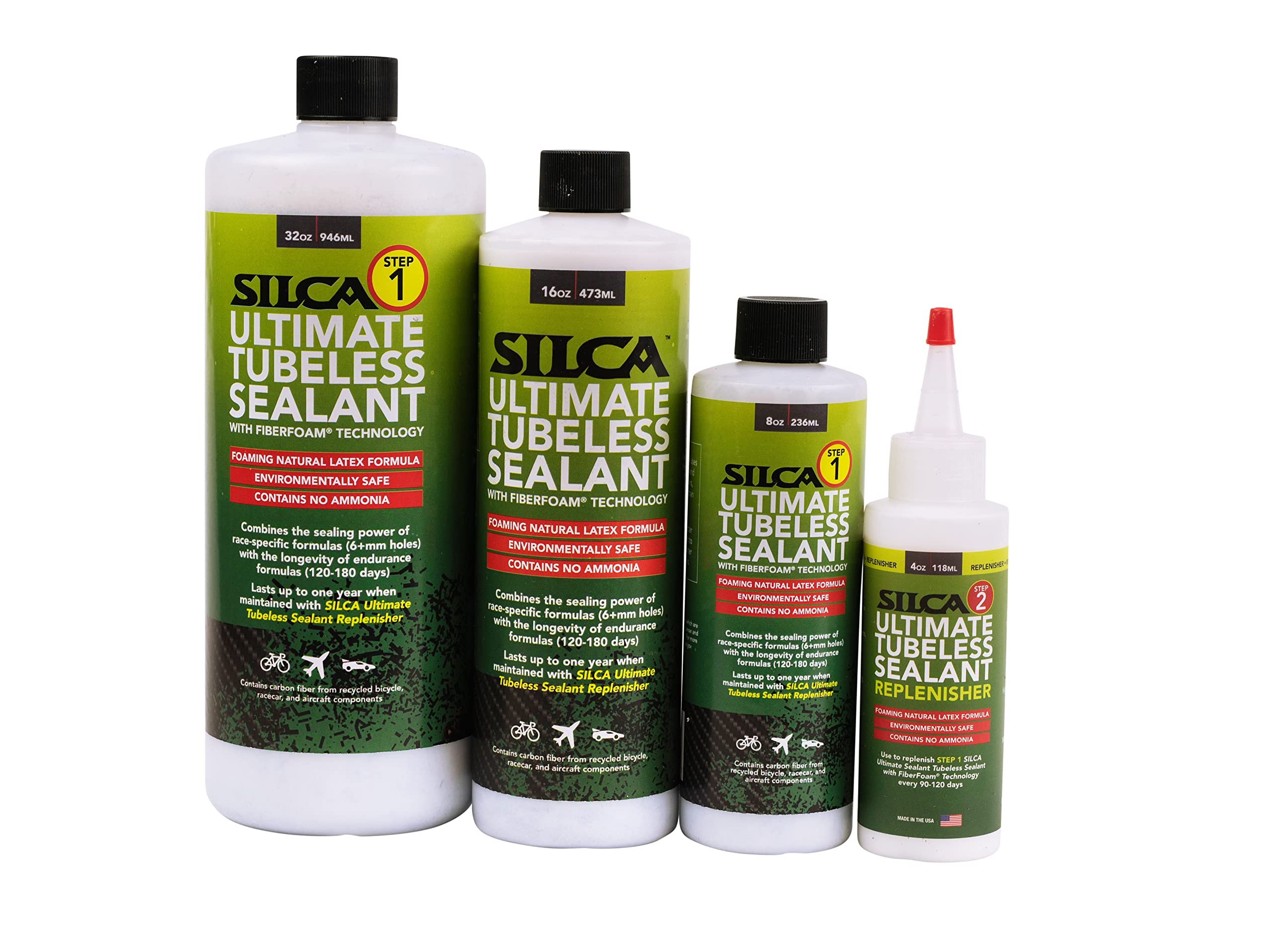 SILCA Ultimate Tubeless Tire Sealant - Replenisher| Long Lasting, Fast Sealing Bike Tire Sealant | Tubeless Sealant - MTB, Road, Gravel Bicycle Tires | Tire Sealant Bicycle (4oz - Replenisher)