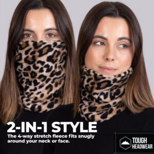 Tough Headwear Neck Warmer - Fleece Neck Gaiter, Winter Face Cover & Ski Scarf - Neck Cover for Men & Women for Cold Weather