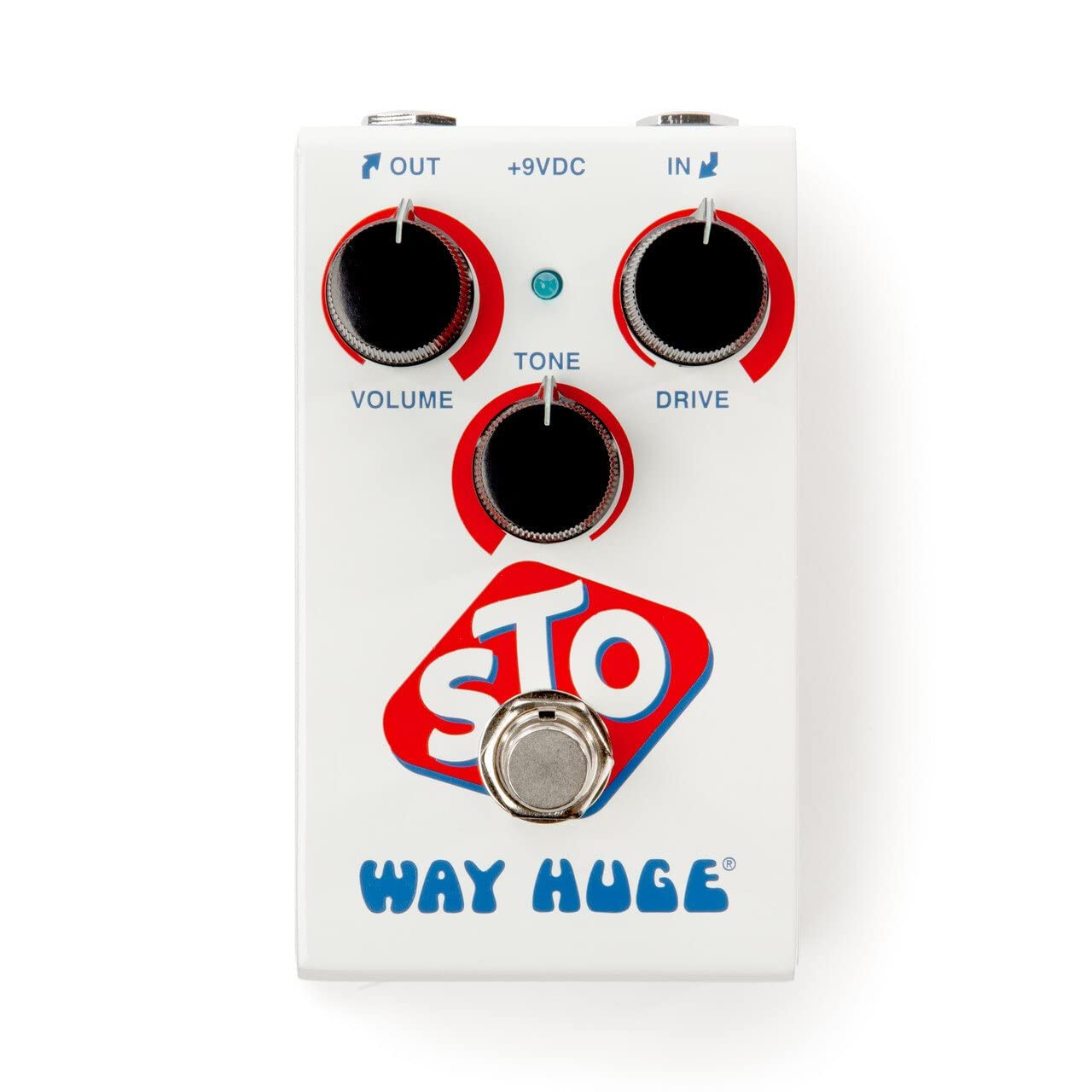 Way Huge Smalls STO Drive Overdrive Pedal Bundle with 2 Patch Cables, 6 Dunlop Picks, and Power Supply