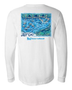 banded river colors long sleeve shirt white - large