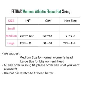 FETHAR Womens Athletic Winter Hat with Ponytail Hole - Fleece Running Hat for Womens (Athletic Grey Heather)