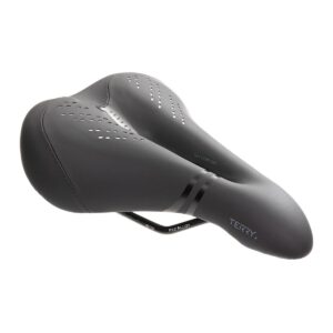 Terry Liberator Y Gel Italia Saddle - Ergonomic Foam/Gel Padded Bike Seat - Men's Comfortable Seat Cushion, Bike Seats for Men - Dura-Tek Synthetic Cover, Center Cutaway