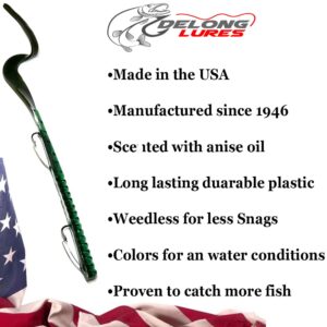 Delong Lures Fishing Lures Bass Set, 10" Pre-Rigged Weedless Swim Bait, Twister Tail Bass Fishing Lures, Extra Durable Soft Plastic Baits for Freshwater - 5 pcs Bass Baits and Lures Pack, Made in USA