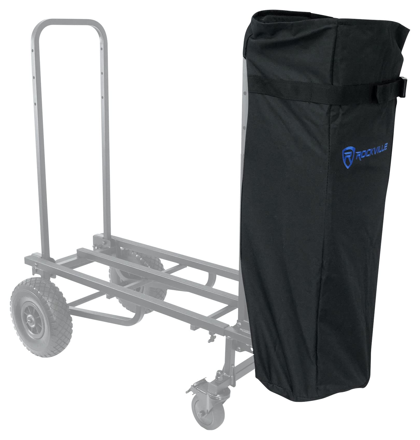 Rockville Rock Cart Pro DJ Equipment Transport Roller Car 700 LB Capacity Bundle with Rockville CART-Stand-Bag Tripod/Mic/Speaker Stand Bag