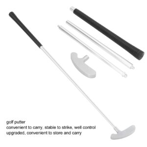 SPYMINNPOO Golf Putter Club, Golf Putters for Men Putter Silver Aluminum Alloy Rubber Detachable 3 Section Rods with 2 Pratice Balls for Right Handed Golfers