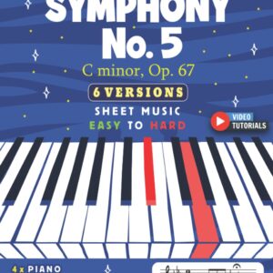 Symphony No. 5 I C minor, Op. 67 I Beethoven I 6 Versions - Sheet Music EASY to HARD: How to play Classical Music on Piano, Guitar and more I Video Tutorials I For Amateur and Professional Pianists