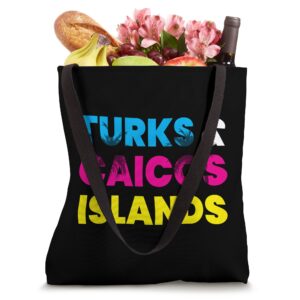 Turks And Caicos Islands Colorful Vacation Souvenir Cruise Tote Bag