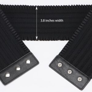 ALAIX Women's Wide Belt Stretchy Dress Belts Elastic Snap-Button Corset Belts for Women Waist Belt Waistband