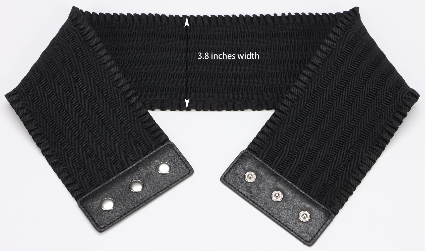 ALAIX Women's Wide Belt Stretchy Dress Belts Elastic Snap-Button Corset Belts for Women Waist Belt Waistband