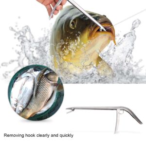 ZPSHYD Stainless Steel Fish Hook Remover, Fish Hook Remover Extractor, Fish Hook Remover Removing Clamp Tool Fishing Tackle Accessory