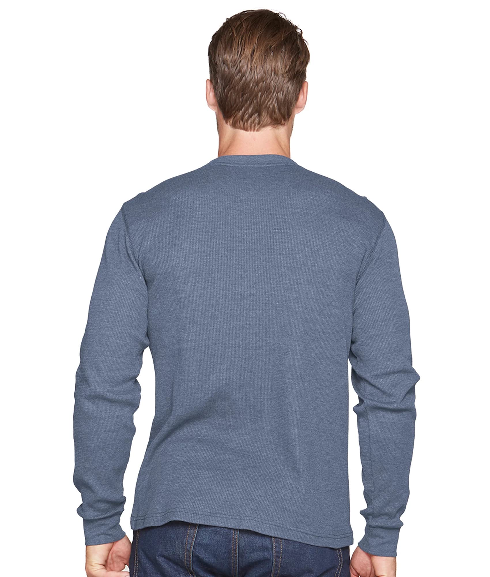 Colosseum Outdoors Men's Furnace Thermal Long Sleeve Shirt (Post Blue, X-Large)