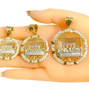 27-38 MM DIAMETER APOSTLES LAST SUPPER PENDANT CHARM REAL 10K YELLOW GOLD SG-2014 (27 MM)