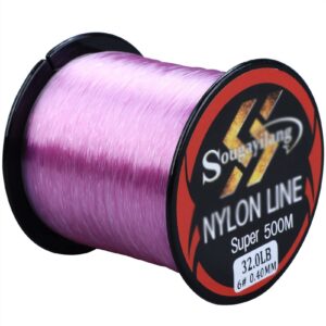 Fishing Lines 500M Monofilament Line 11-36.3LB Super Strong Nylon Fishing Line Leader Line Sinking Line Carp Fishing Accessories Fishing Tool (Color : 500m Purple, Size : 0.23mm 14.5LB)