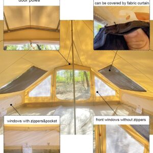 WINTENT Star Gazing Tent 4 Season Canvas Glamping Yurt Tent with Wood Stove Hole and Skylight for 6-8 Person Camping Hunting