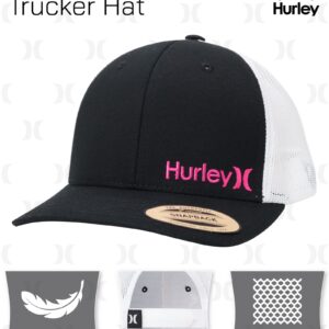 Hurley Men's Cap - Corp Snap Back Trucker Hat, Size One Size, Pink Glow