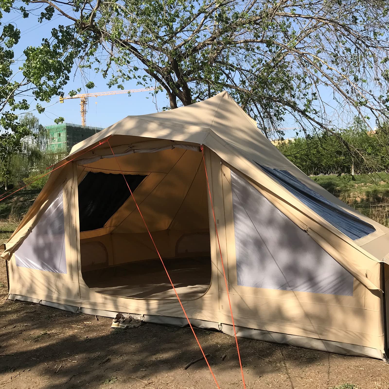 WINTENT Star Gazing Tent 4 Season Canvas Glamping Yurt Tent with Wood Stove Hole and Skylight for 6-8 Person Camping Hunting