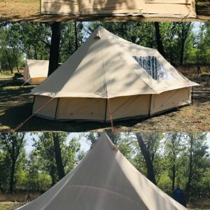 WINTENT Star Gazing Tent 4 Season Canvas Glamping Yurt Tent with Wood Stove Hole and Skylight for 6-8 Person Camping Hunting