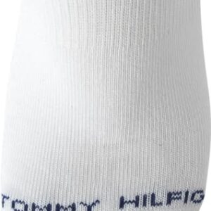 Tommy Hilfiger Men's Athletic Socks - Cushion No Show Ankle Socks (6 Pack), Size Shoe Size 7-12, Pure White