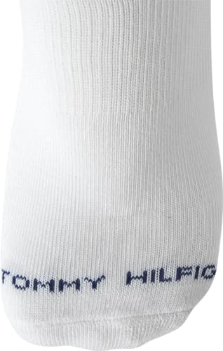 Tommy Hilfiger Men's Athletic Socks - Cushion No Show Ankle Socks (6 Pack), Size Shoe Size 7-12, Pure White