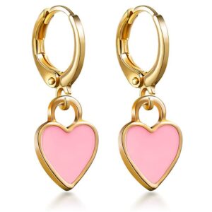 9 pairs /18 pairs, college style earrings, fashion personality earrings, smile heart star lightning and colorful pendant, make you look more vibrant, energetic, young.（age：over 3 years old）